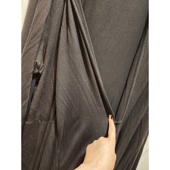 Premise Studio 0X Womens Solid Black Cardigan Duster Office  Career Lightweight - Picture 4 of 12